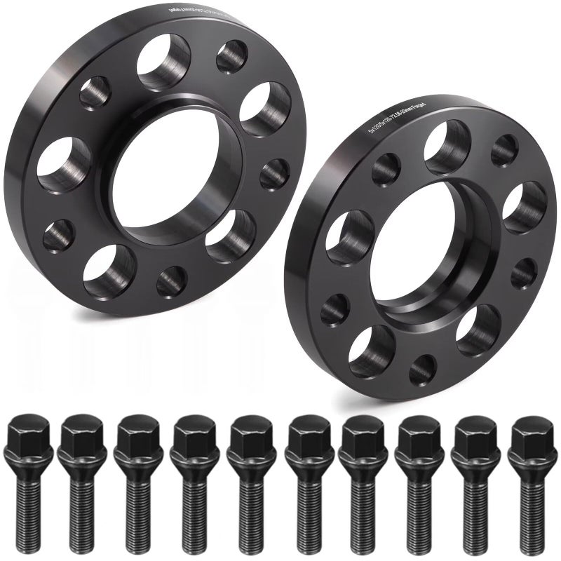 جهاز GAsupply 2PCS لفصل العجلات 5x120mm 20mm مركز المحور مفصول مصبوب بعمق 7256mm مسافة الخيط M12x15 مع مسامير العجلات لـ E36 E46 E90 E92 E60 318i 323i 325i 328i 330i 335i 525i 545i Z3 Z4 Z8 M3