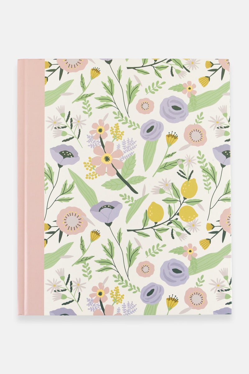 Muy Mucho Floral Print Libreta Cashier Notebook, Beige  - Image 4