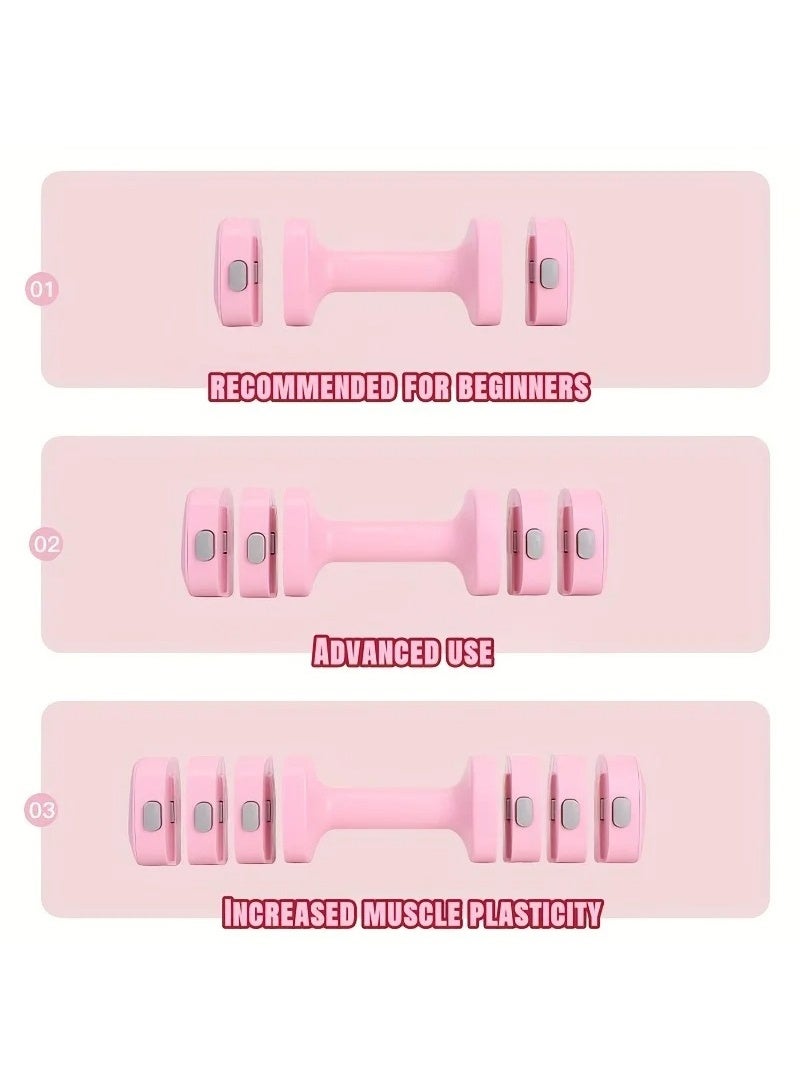 AGD Multifunctional Adjustable Kettlebell Dumbbell Set for Women's Home Gym/Pink - Image 2
