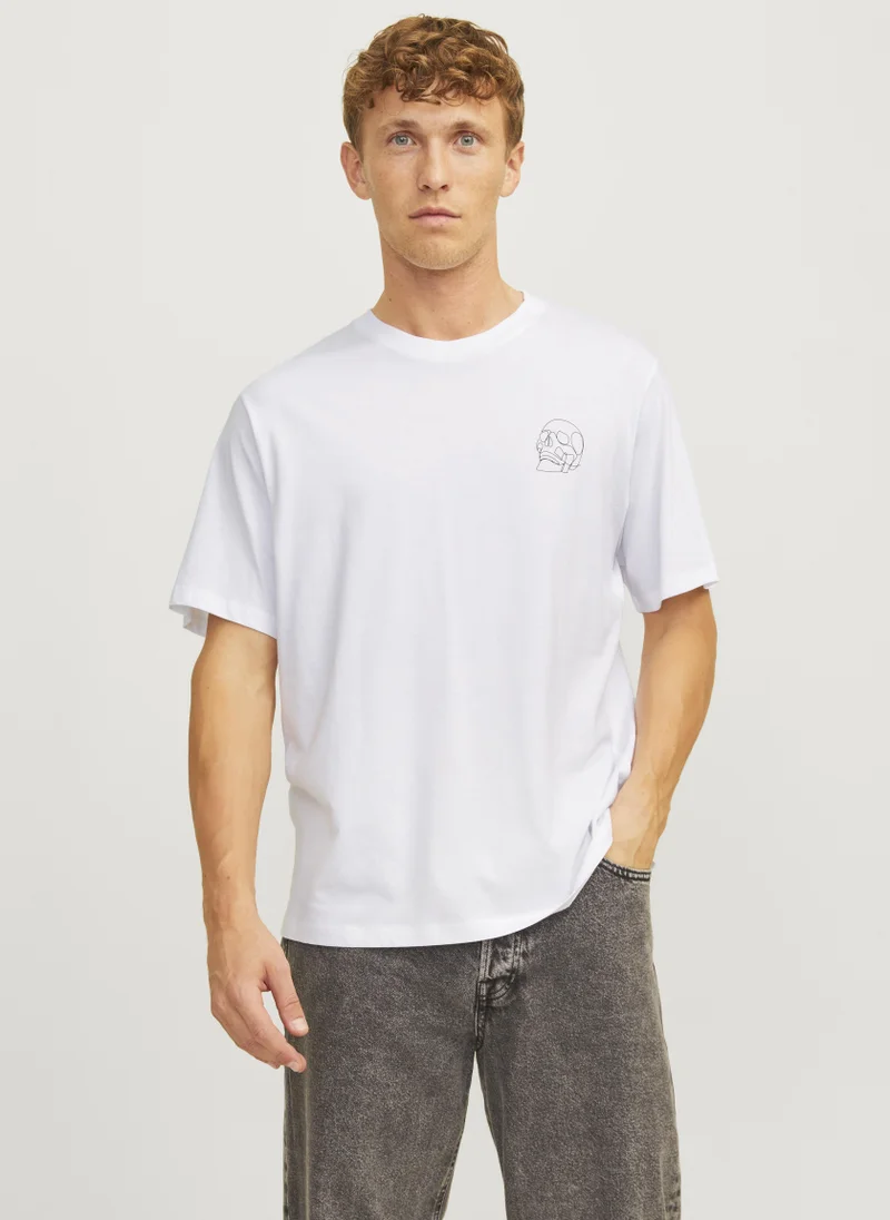 JACK & JONES Jorlamin Skull Printed T-Shirt