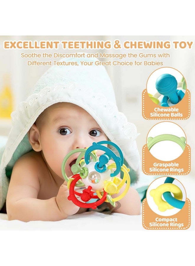 Orzbow Rattle & Sensory Teething Toys for Baby, Montessori Teethers Toys for Babies 3-12 Months, Infant Teething Relief Chew Toys, Stimulating Little Minds & Hands with Educational Toys for Toddlers - Image 1