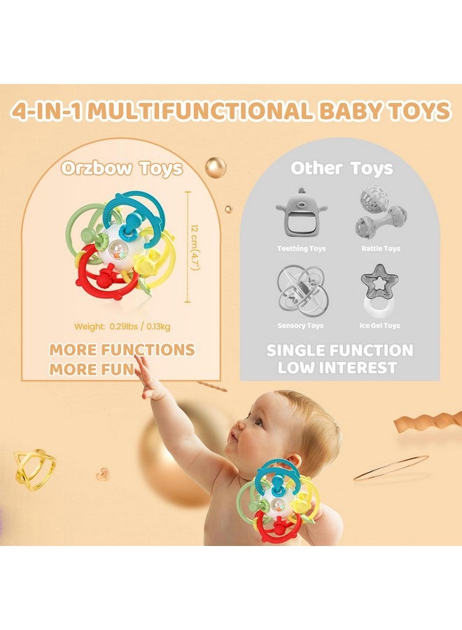 Orzbow Rattle & Sensory Teething Toys for Baby, Montessori Teethers Toys for Babies 3-12 Months, Infant Teething Relief Chew Toys, Stimulating Little Minds & Hands with Educational Toys for Toddlers - Image 4