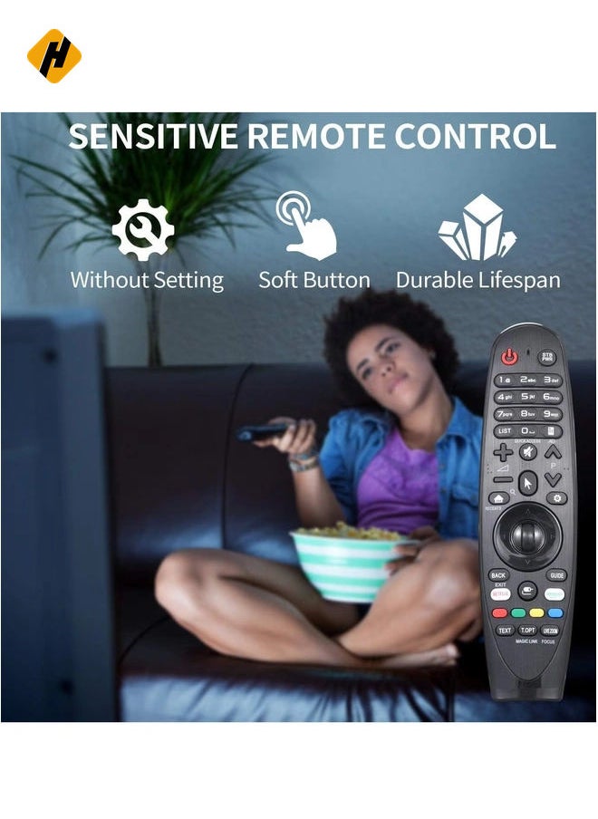 HuHa - Universal Magic Remote Control AN-MR19BA AN-MR18BA AN-MR650 Compatible with LG Smart TV (No Voice Function) with battery - Image 1