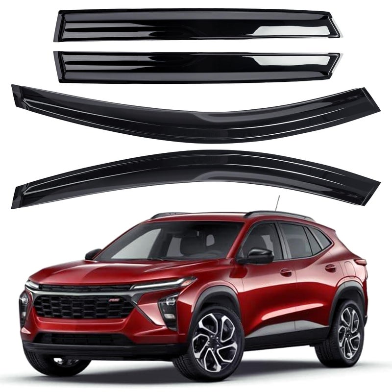 AUXKO Window Rain Guard for Chevrolet Trax 2024 2025 2026 LS LT 1RS 2RS ACTIV Outside TapeOn Shatterproof Sun Smoke Guard Vent Visor Side Wind Deflectors Accessories for Chevy Trax 2024 2025 2026