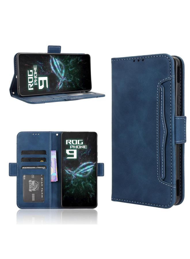 اس-توب جراب لهاتف ASUS ROG Phone 9 / 9 Pro مصنوع من الجلد وملمس جلد العجل وفتحات للبطاقات - Image 1