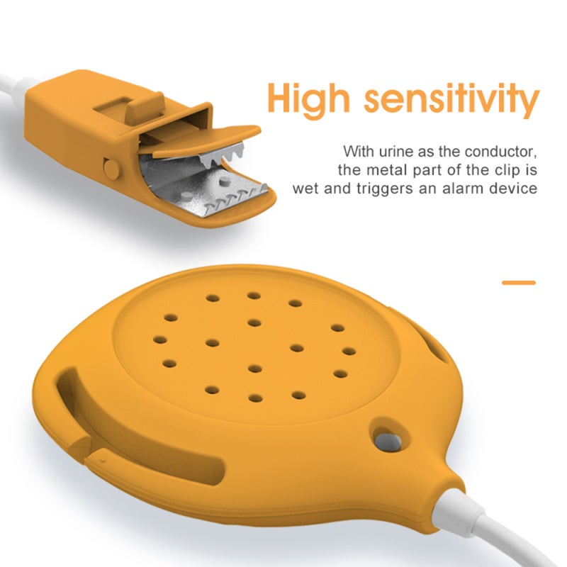 Baby Bedwetting Alarm: Orange Clip-on Type - Reliable Smart Chip High Sensitivity Probe Infant Urine Detector - Multiple Vibration Sound Modes Toddler Bedwetting Alarm for Kids Potty Training Deep Sle - Image 3