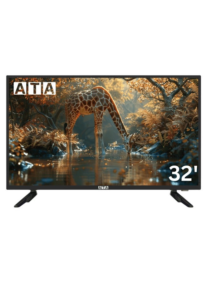 اي تي اي شاشة LED مقاس 32 بوصة, أسود - ATA32H0N - Image 1