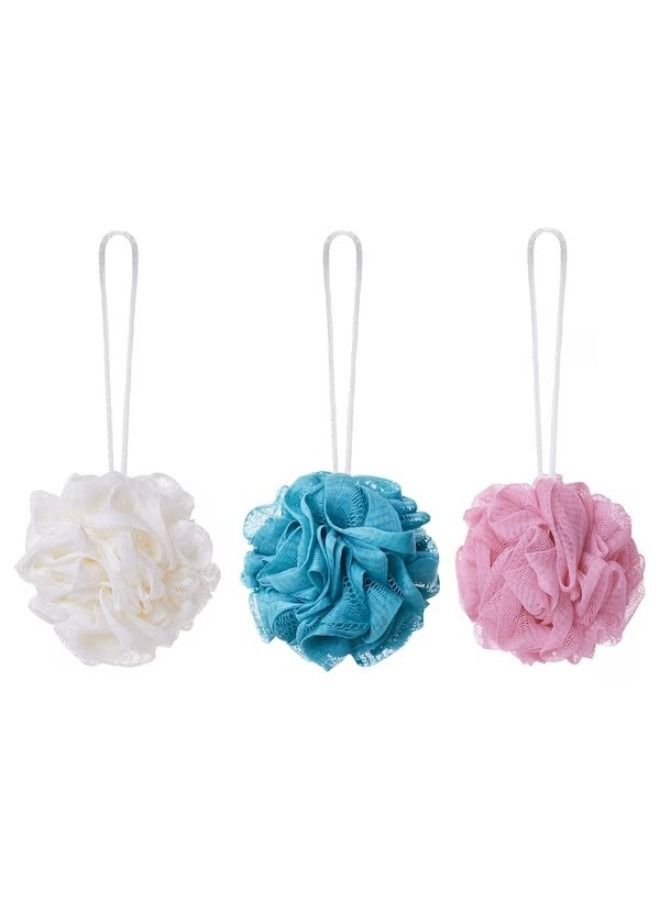 3 pieces of body loofah, multi-colored