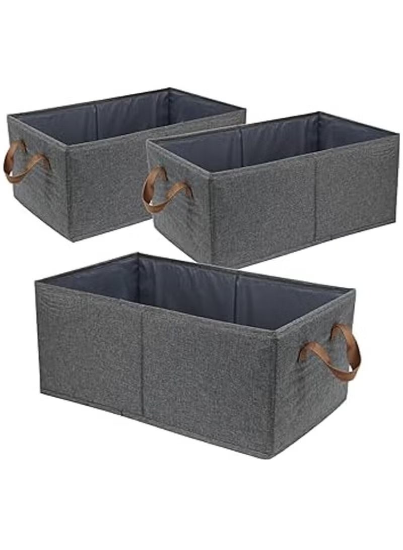 2 Pieces Modern Wardrobe Clothes Organizer Box - Wardrobe Clothes Organizer Box Clothes Storage Box Closet Organizer - Oxford Cloth for Jeans, Clothes, Jackets Storage Foldable Fabric Storage Box - Fabric Clothes Organizer for Wardrobe - Large Storage Box with Handles Dressing Room Organizer Box - Image 1