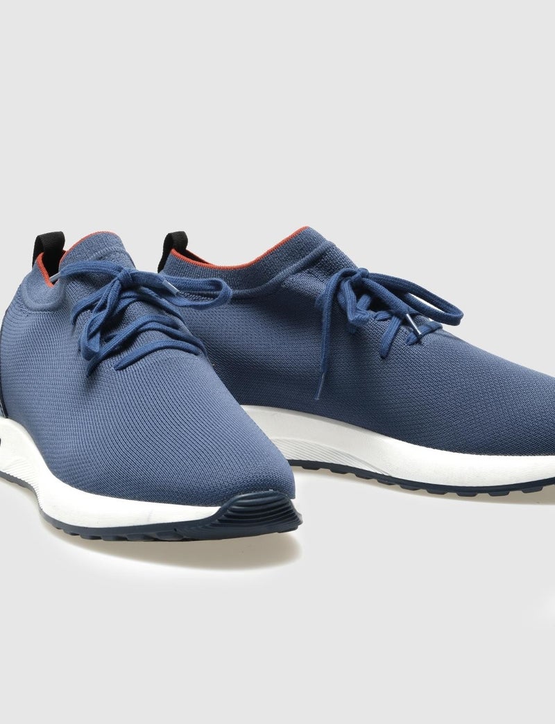 Cabani Milano Knitwear Blue Lace-Up Men's Sports Shoes  - Image 4