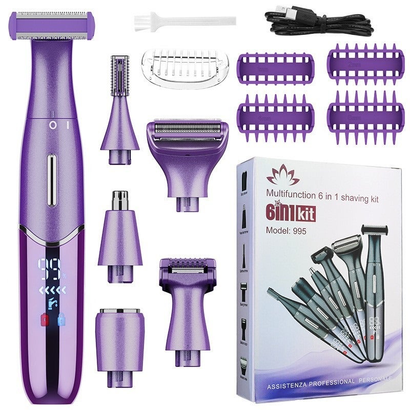Women's 7-in-1 Multifunctional Hair Removal Razor for Body, Eyebrow Trimmer, and Bikini Area