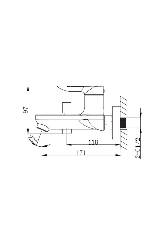 DANUBE HOME Milano Vifa Bath Shower Mixer Tap with Hand Shower  - Image 2