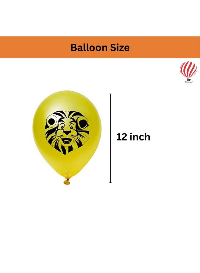 HK balloons Rubber 30Pcs Jungle Theme Balloons For Animal Theme Birthday Party Supplies Multi Color Assorted Jungle Balloons Animal Print Balloons Birthday Theme Multicolor Balloons - Image 3