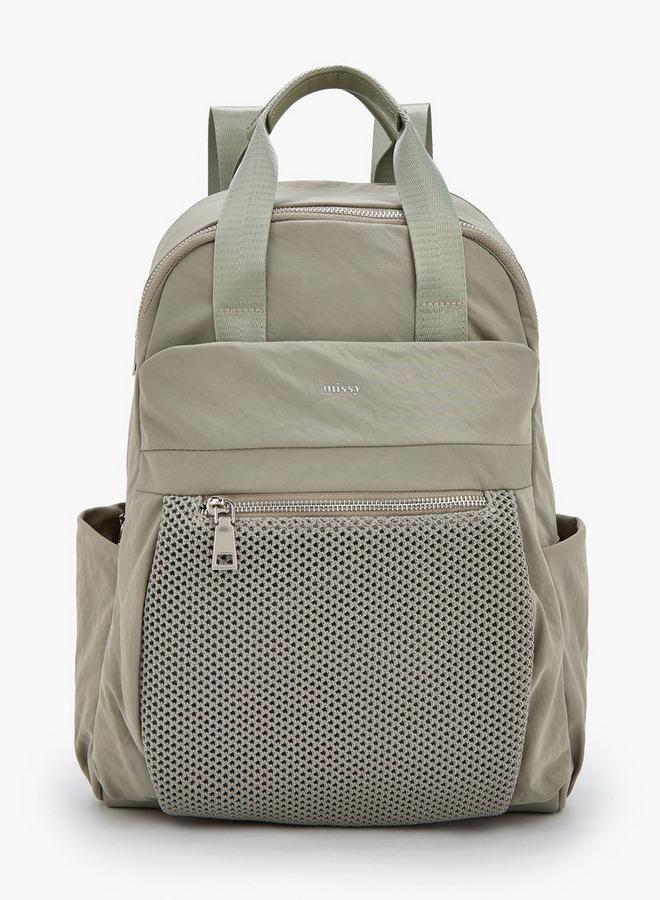 MISSY Textured Backpack With Adjustable Shoulder Straps - Image 1