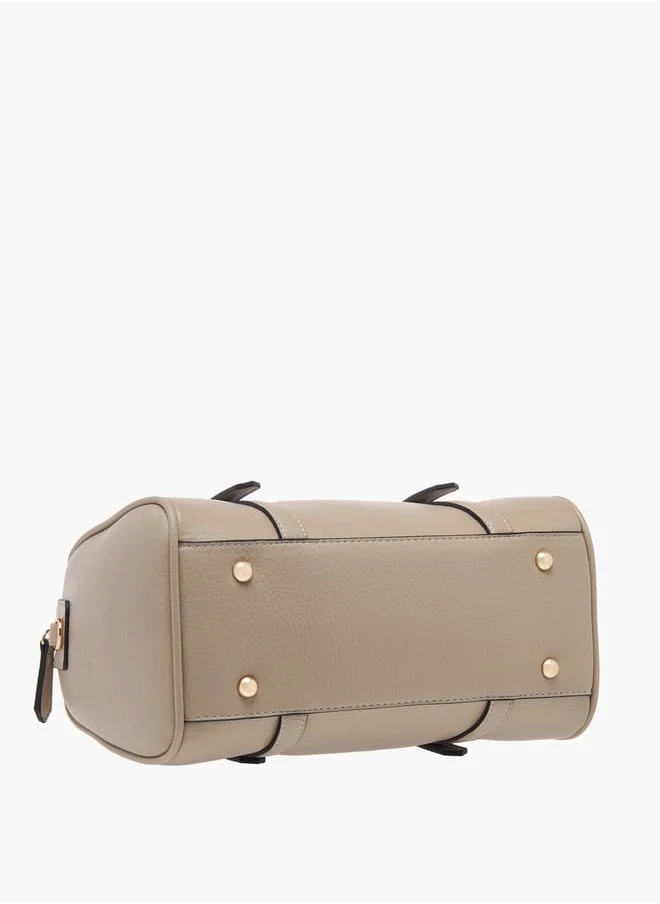 سيليست Women Textured Tote Bag with Double Handle and Zip Closure