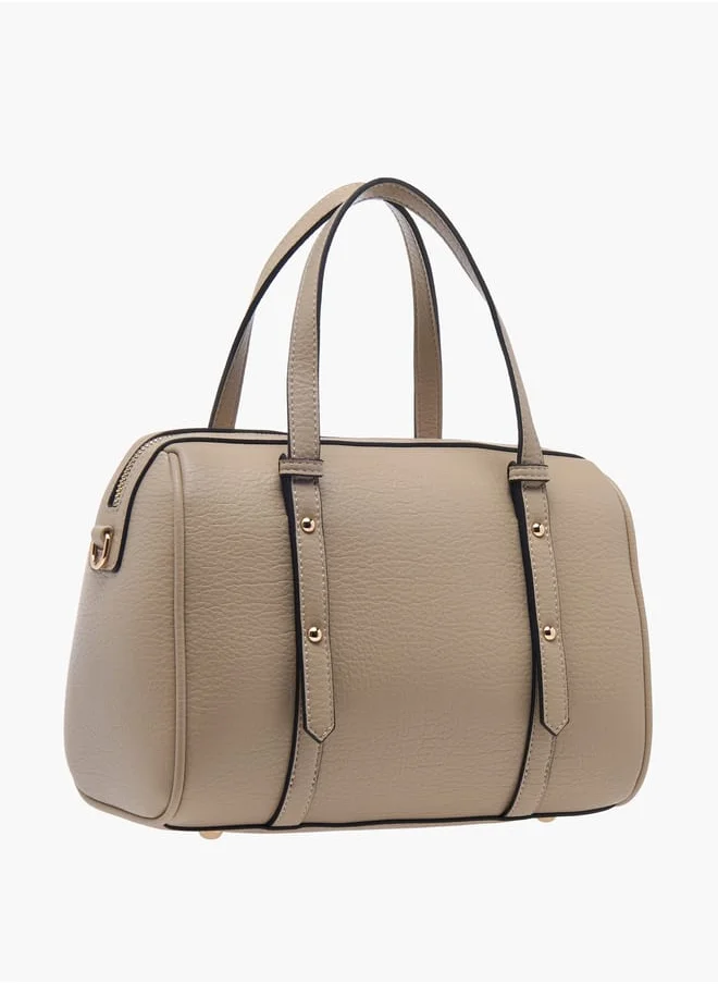 سيليست Women Textured Tote Bag with Double Handle and Zip Closure