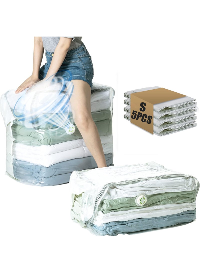 TAPIT 5 PCS Vacuum Storage Bags Reusable Space Saver Compression Bag Extra Large Vacuum Seal Bags for Clothing Comforters Blankets Bedding Sweater Closet Organizers (S-70*50*32CM) - Image 1