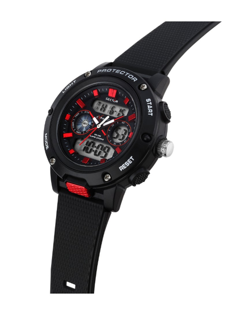 Sector EX-45 43MM DIGITAL RED BLK DIAL BLK PU S - Image 5