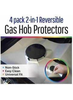 Generic Set of 12 Reusable Aluminum Foil Gas Stove Burner Cover Protector Liner Clean Mat Pad  - Image 4
