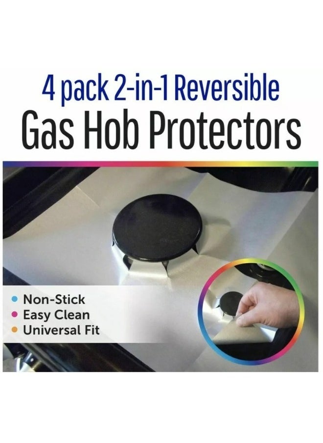 Generic Set of 12 Reusable Aluminum Foil Gas Stove Burner Cover Protector Liner Clean Mat Pad  - Image 4