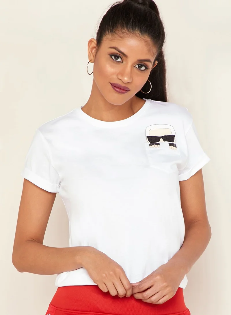 Karl Lagerfeld Ikonik Karl Pocket T-Shirt
