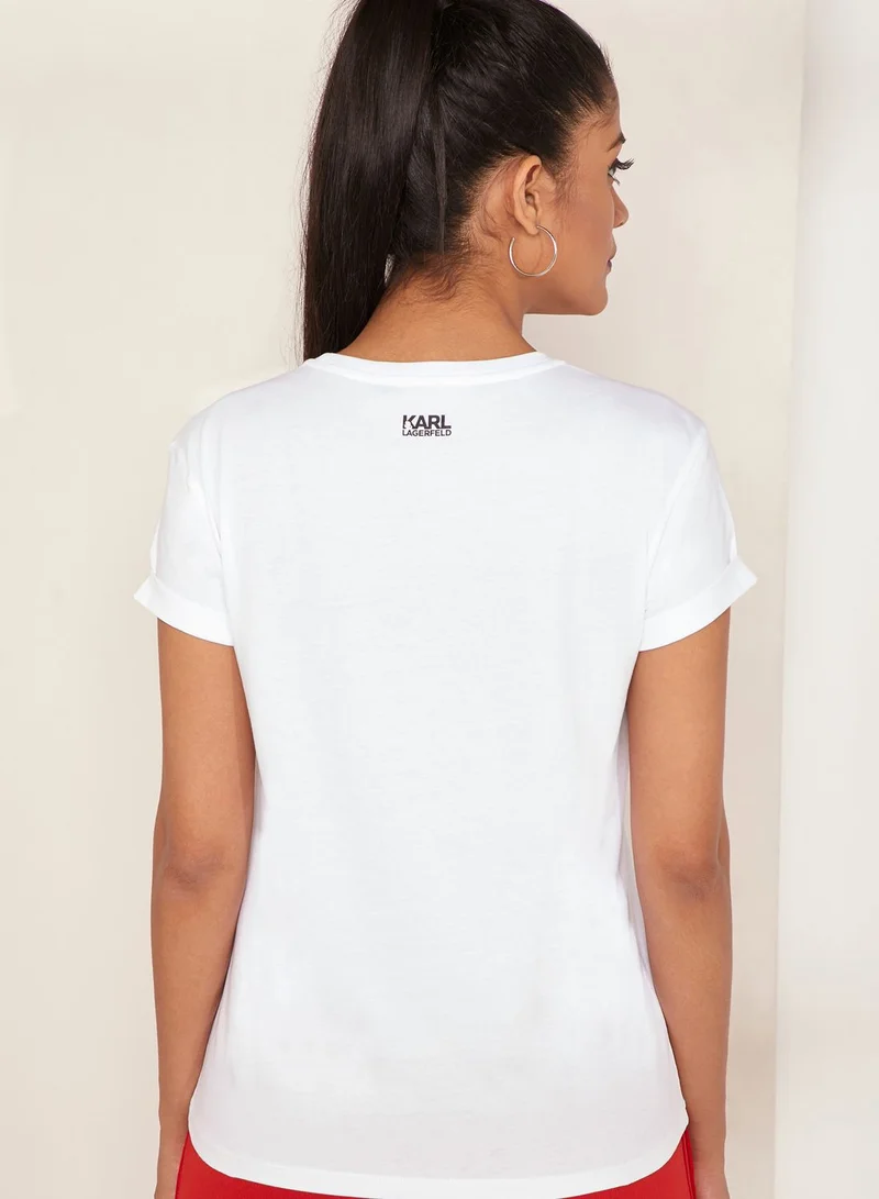 Karl Lagerfeld Ikonik Karl Pocket T-Shirt