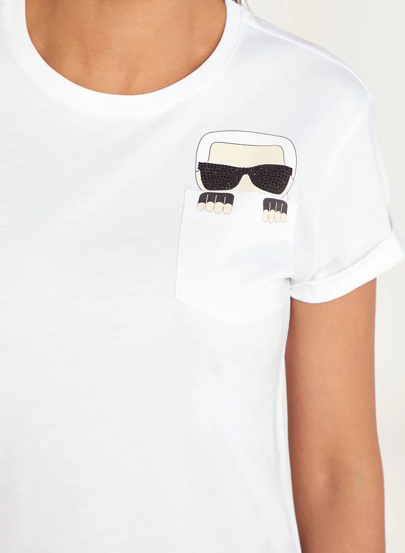 Karl Lagerfeld Ikonik Karl Pocket T-Shirt