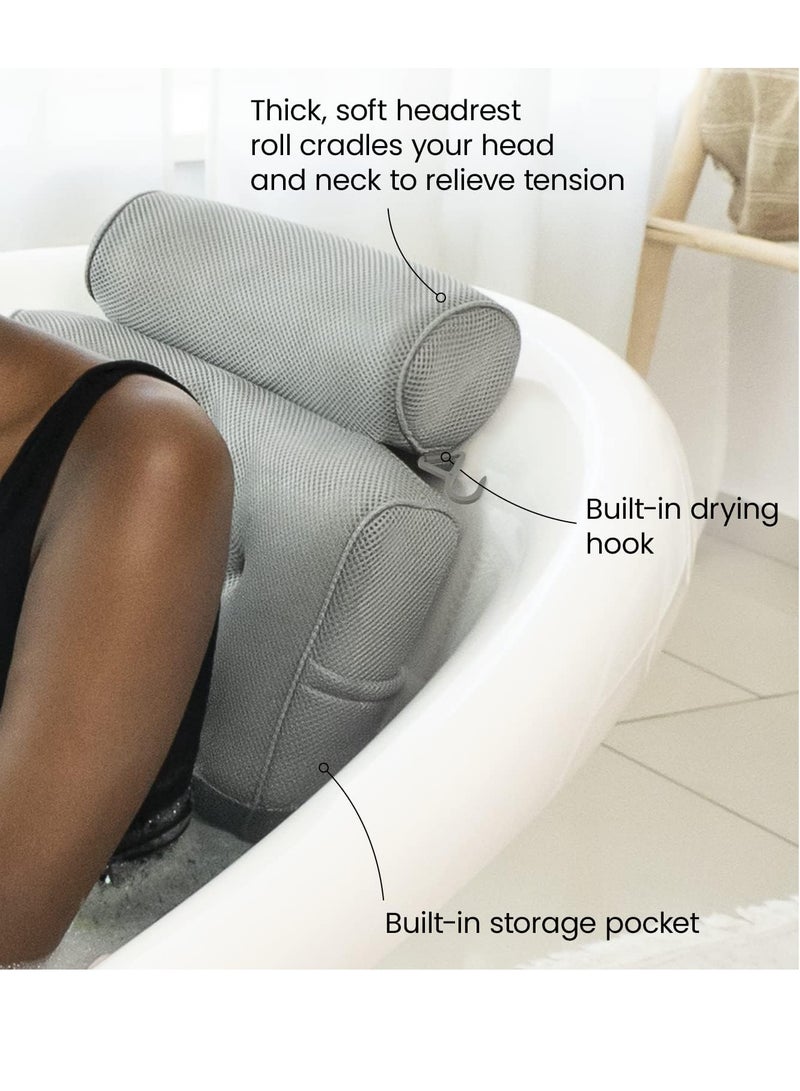 Everlasting Comfort Everlasting Comfort Luxury Bath Pillow - Head, Neck, Back Support Cushion for Bathtub, Spa, Soaking  - Image 4