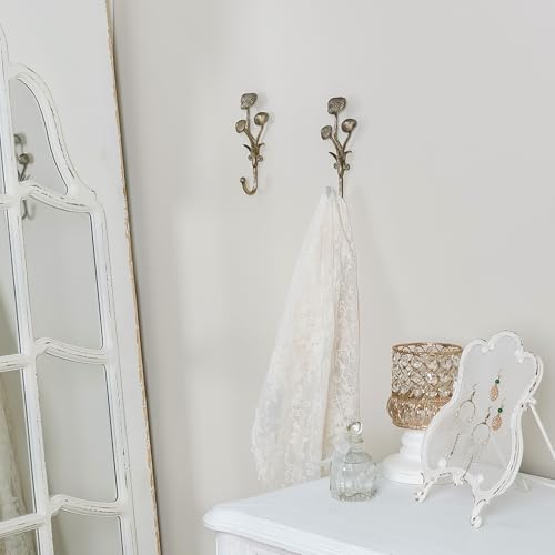 SOFFEE DESIGN 2pcs Metal Gold Coat Hooks with 3D Mushrooms Shape, for Entryway, Bathroom, Bedroom Farmhouse Decoration - Image 3