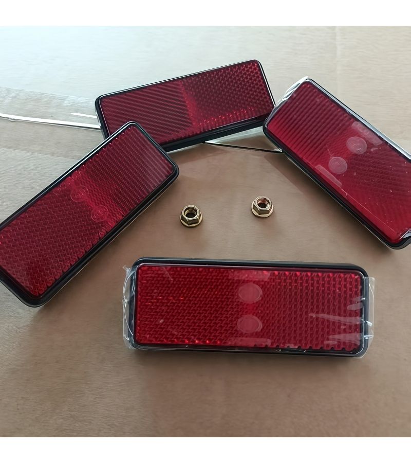 4 Red Lenses And Black Base For Secure M5 Bolt Mount Withstand Rain - Image 3