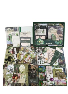 Y&D Scrapbooking Supplies Kit Vintage Aesthetic Scrapbook Junk Journal With Paper A6 Grid Notebook Journaling Birthday Craft Gift For Adult Teen Girl Kid Botanical  - Image 1