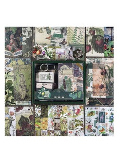 Y&D Scrapbooking Supplies Kit Vintage Aesthetic Scrapbook Junk Journal With Paper A6 Grid Notebook Journaling Birthday Craft Gift For Adult Teen Girl Kid Botanical  - Image 5