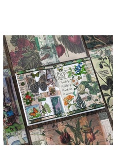 Y&D Scrapbooking Supplies Kit Vintage Aesthetic Scrapbook Junk Journal With Paper A6 Grid Notebook Journaling Birthday Craft Gift For Adult Teen Girl Kid Botanical  - Image 3