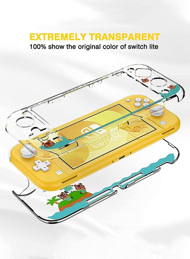 Protective Case for Switch Lite, Clear Hard PC Case Cover Split Design Shockproof Anti Scratch Shell Accessories for Switch Lite and Joycon Controller - Image 3