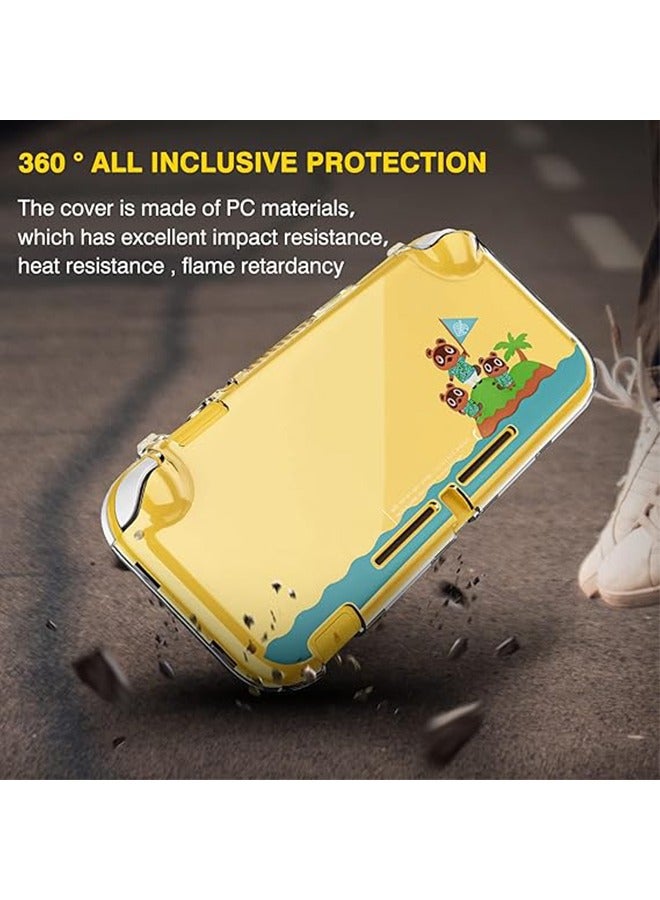 Protective Case for Switch Lite, Clear Hard PC Case Cover Split Design Shockproof Anti Scratch Shell Accessories for Switch Lite and Joycon Controller - Image 2