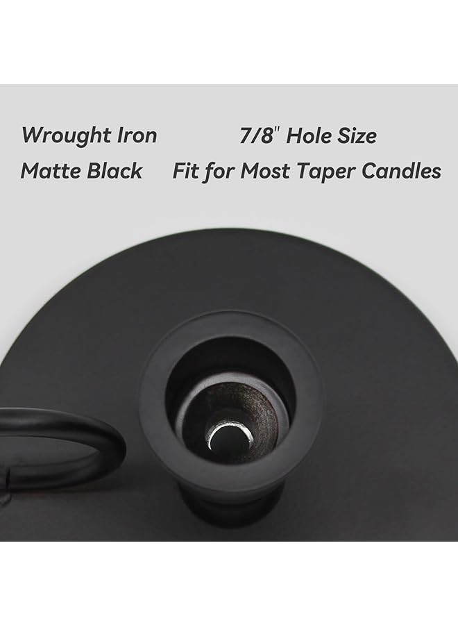 erorex Matte Black Candle Holders Set Of 2 For Taper Candles Decorative Candlestick Holder For Wedding Dinning Party Fits 3 4 Inch Thick Candle And Led Candles Metal Candle Stand - Image 4