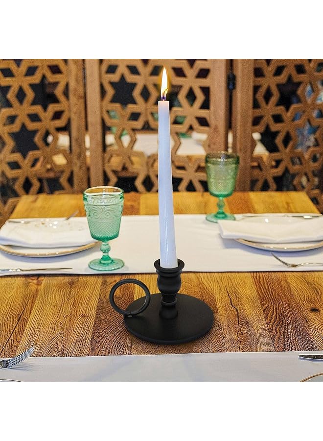 erorex Matte Black Candle Holders Set Of 2 For Taper Candles Decorative Candlestick Holder For Wedding Dinning Party Fits 3 4 Inch Thick Candle And Led Candles Metal Candle Stand - Image 3