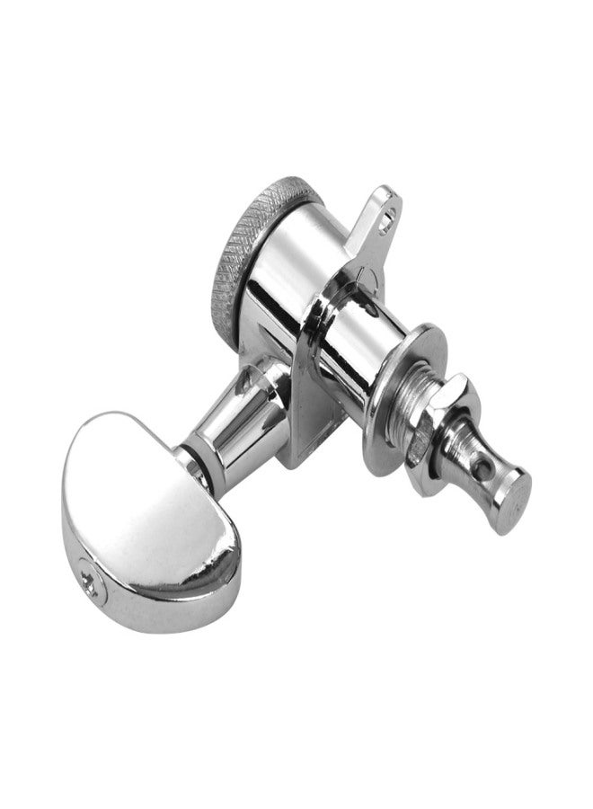 Alloy Metal Electric Guitar Machine Heads Knobs String Tuning Peg Locking Tuners Pack of 6 Pieces 3L3R with Mounting Screws and Ferrules Silver - Image 5