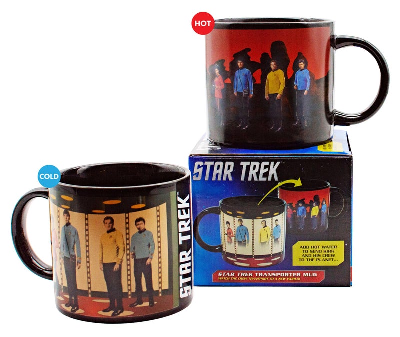 The Unemployed Philosophers Guild Unemployed Philosophers Guild Star Trek Transporter Heat Transforming Mug - Hot Coffee Beams Down Kirk, Spock, McCoy, and Uhura, Comes in Fun Box,14oz - Image 2