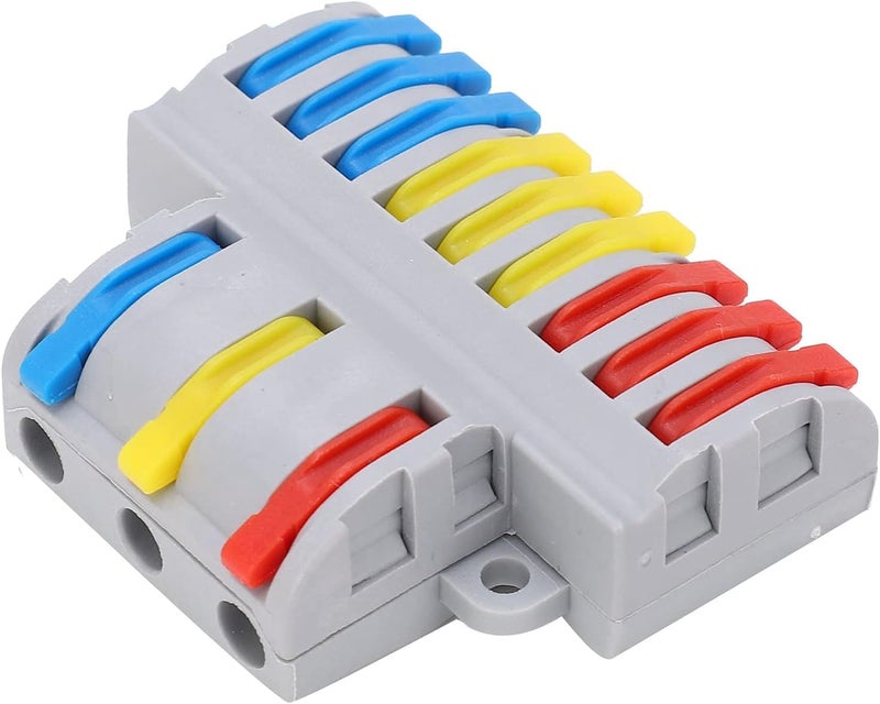 ZIVIK 3 in 9 Out Quick Wire Connector, 5 Pcs Releasable Cable Connector, Secure & Removable Electrical Connector, Effertless Electrical Connectors Wire Jointer Cable Conductor Clamp - Image 1