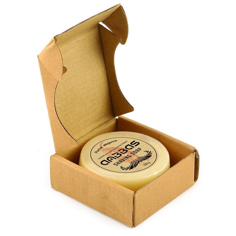 Anbbas Shaving Soap Goat Milk for Beard Barber Traditional Wet Shave (2pcs, 7 oz) - Image 5