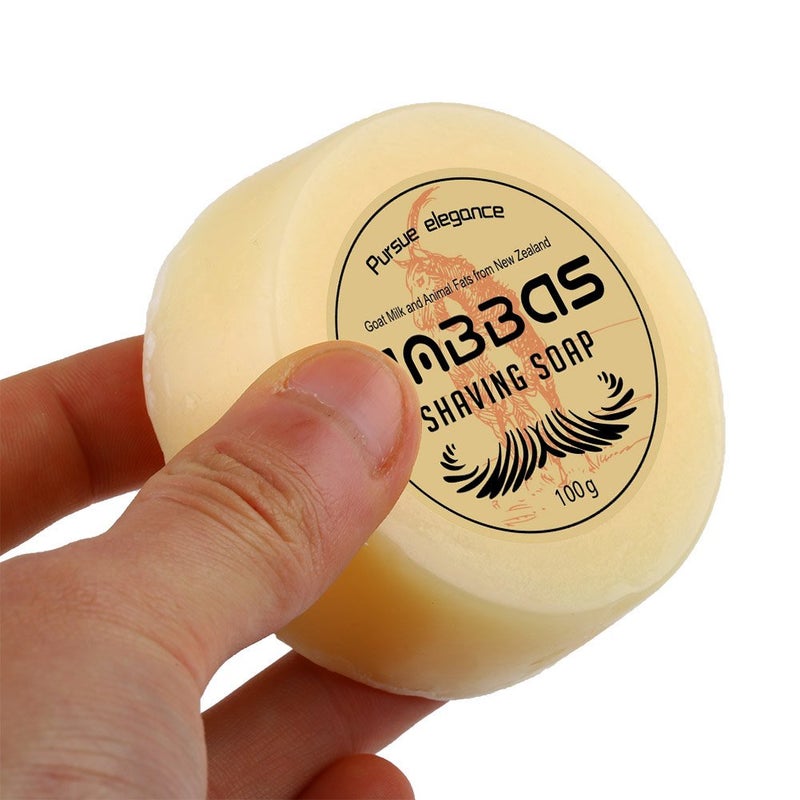 Anbbas Shaving Soap Goat Milk for Beard Barber Traditional Wet Shave (2pcs, 7 oz) - Image 2