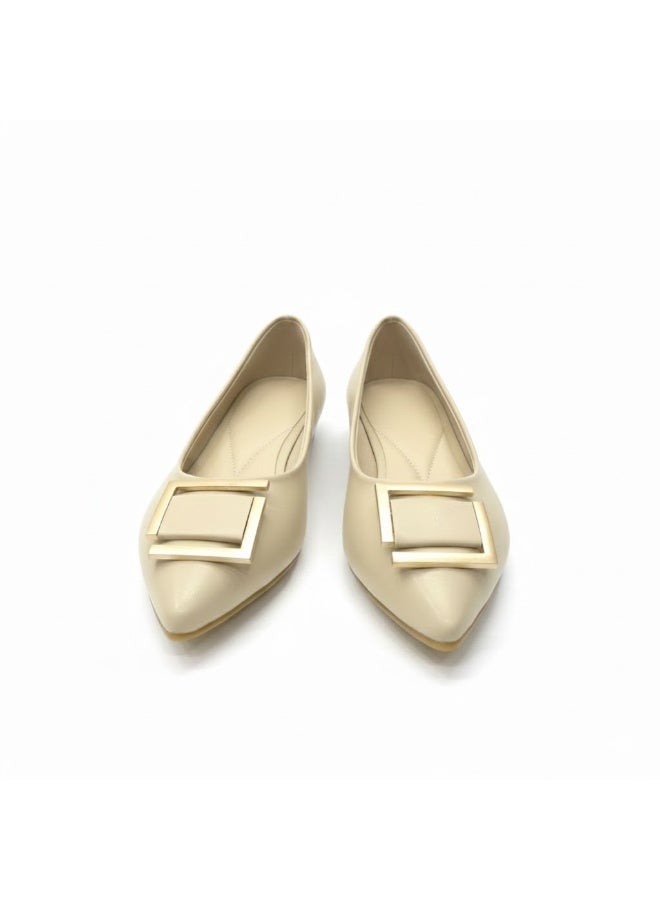 Elegant ballerina flats with luxurious metallic details - featuring a comfortable and stylish sole - Image 3