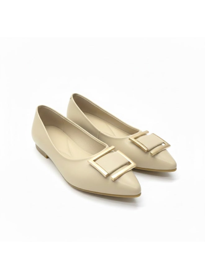 Elegant ballerina flats with luxurious metallic details - featuring a comfortable and stylish sole - Image 4