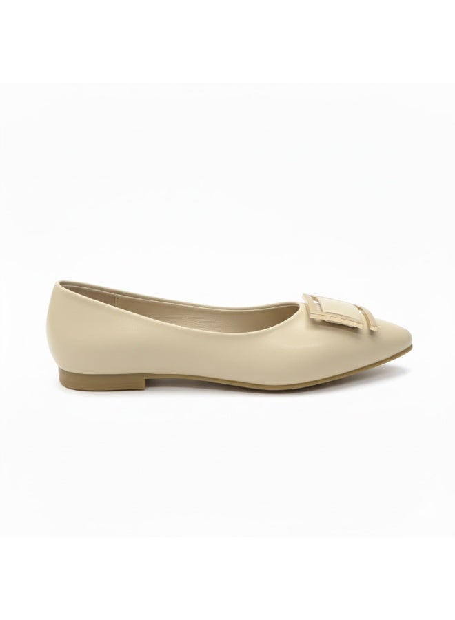 Elegant ballerina flats with luxurious metallic details - featuring a comfortable and stylish sole - Image 5