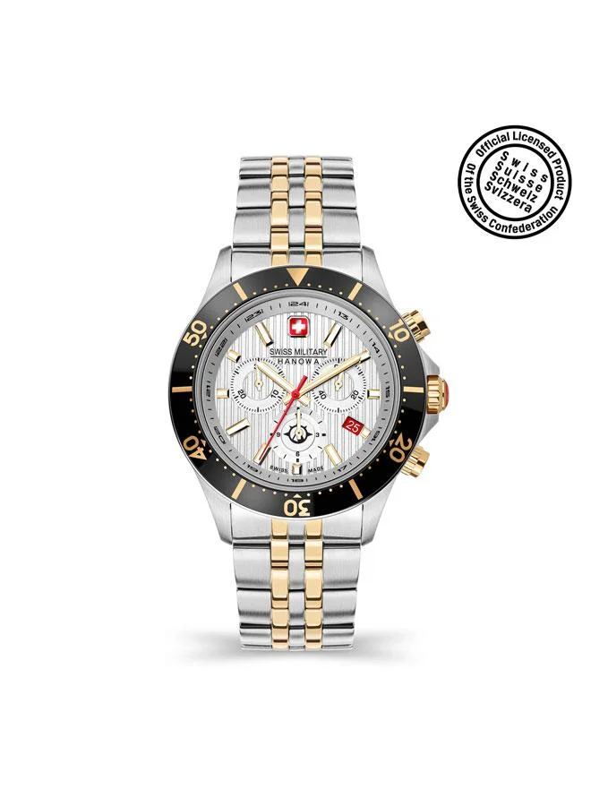 SWISS MILITARY HANOWA Flagship X Chrono 43mm Men's Watch with Two-tone Stainless Steel Bracelet