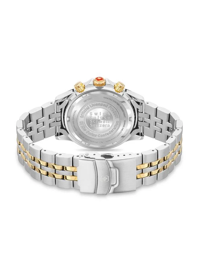 SWISS MILITARY HANOWA Flagship X Chrono 43mm Men's Watch with Two-tone Stainless Steel Bracelet