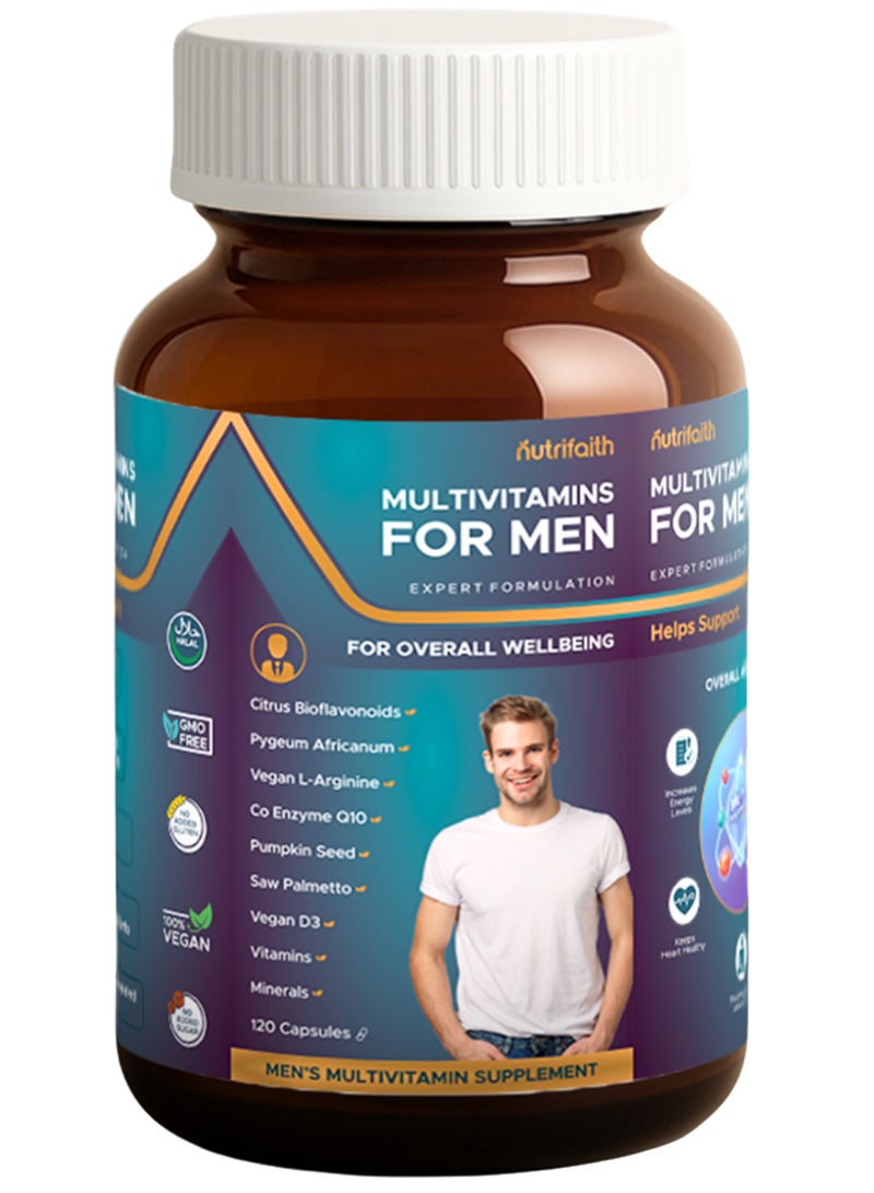 Nutrifaith Multivitamins for Men – Daily Men’s Vitamin & Mineral Supplement for Energy, Immunity & Vitality – 120 Tablets - Image 3
