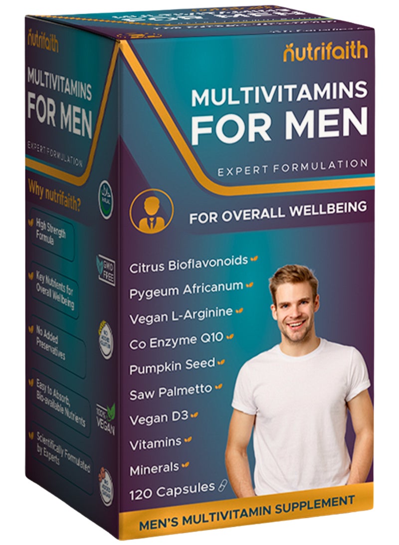 Nutrifaith Multivitamins for Men – Daily Men’s Vitamin & Mineral Supplement for Energy, Immunity & Vitality – 120 Tablets - Image 2