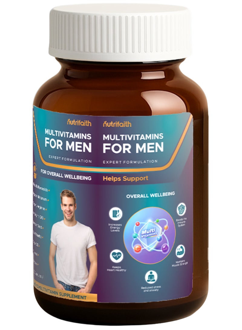 Nutrifaith Multivitamins for Men – Daily Men’s Vitamin & Mineral Supplement for Energy, Immunity & Vitality – 120 Tablets - Image 4